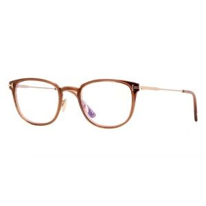 TOM FORD FT5694-B 028 Shiny Rose Gold / Transparent/Blue-light Prescription 52mm